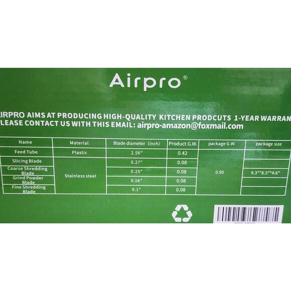 AIRPRO SLICER/SHREDDER ATTACHMENT-NP-K019-For Kitchenaid Household Stand Mixer - Picture 5 of 9